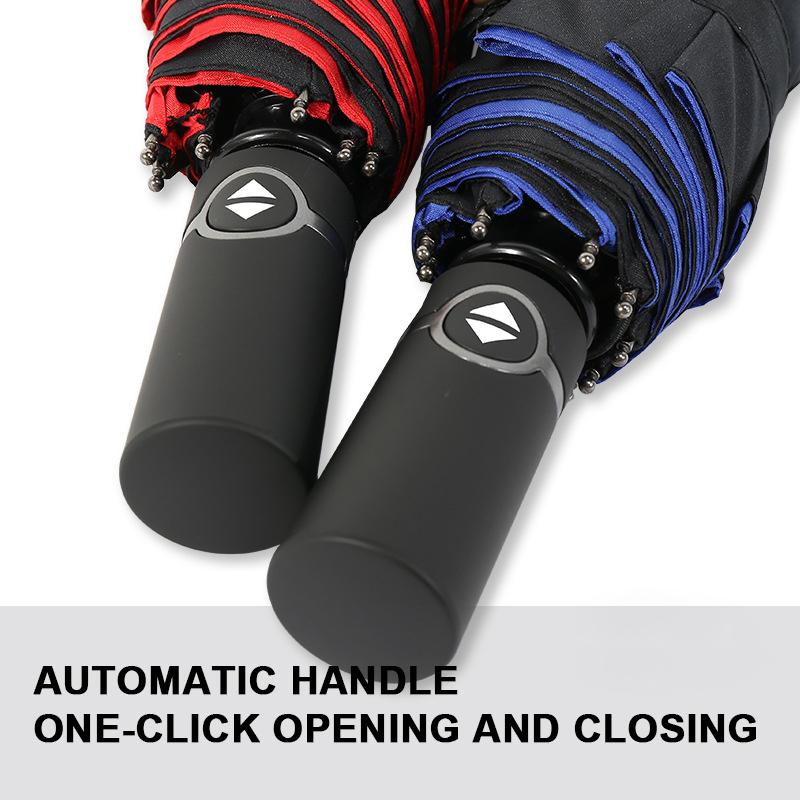 Automatic Folding Umbrella Unisex Double Double-Layer Windproof Automatic Business Simple Rain-shading Sunshade Large Sunny