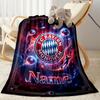 Bayern Munich Galaxy Artwork Customize Your Name Blanket Multi-purpose Personalized Blanket Comfortable for Bedding Living Room Bed Office Chair