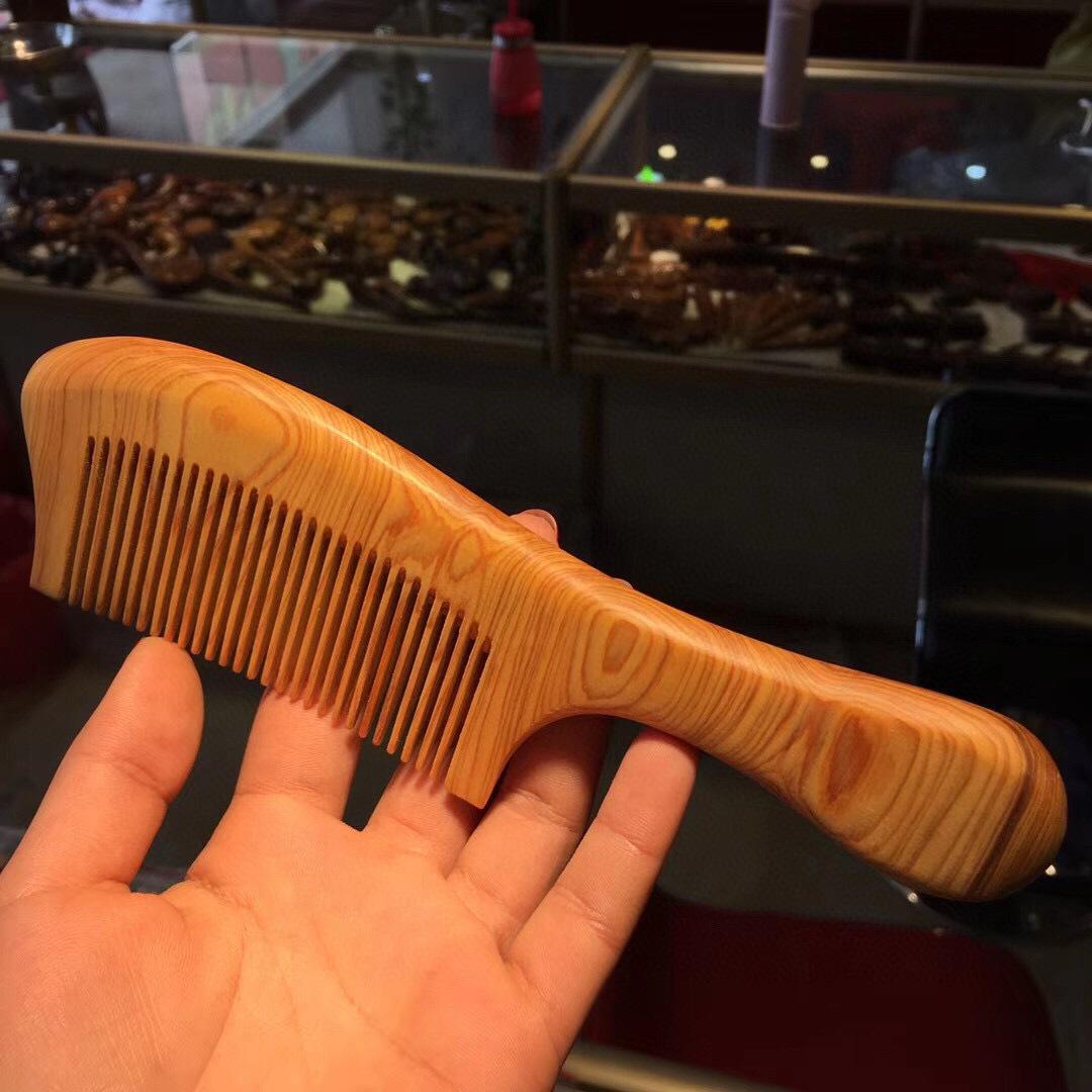 Large Moon Comb: Cliff Cypress Scalp Massager & Makeup Care Gift
