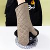 Thickened Pure Cotton Canvas Flame Retardant Heat Insulation Gloves Baking High Temperature Resistant Gloves Extended Anti-scalding Gloves