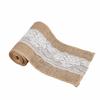 15cm Burlap Chair Bow Handmade Lace Linen Ribbon Roll  Clothing Decoration