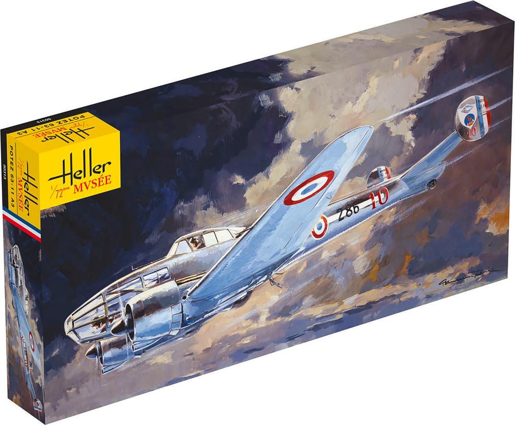 Platz Heller Museum WWII French Army Potet A3 Reconnaissance Aircraft Plastic Model HE80313 1/72 63-11 No. 156/709