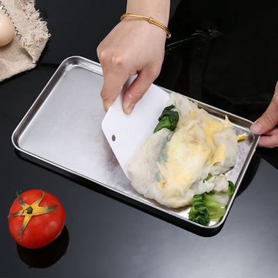 Rectangle Stainless Steel Tray Buffet Presentation Tray Metal Food Serving Plate Rice Noodle Pan Home Dishes Storage Organizer