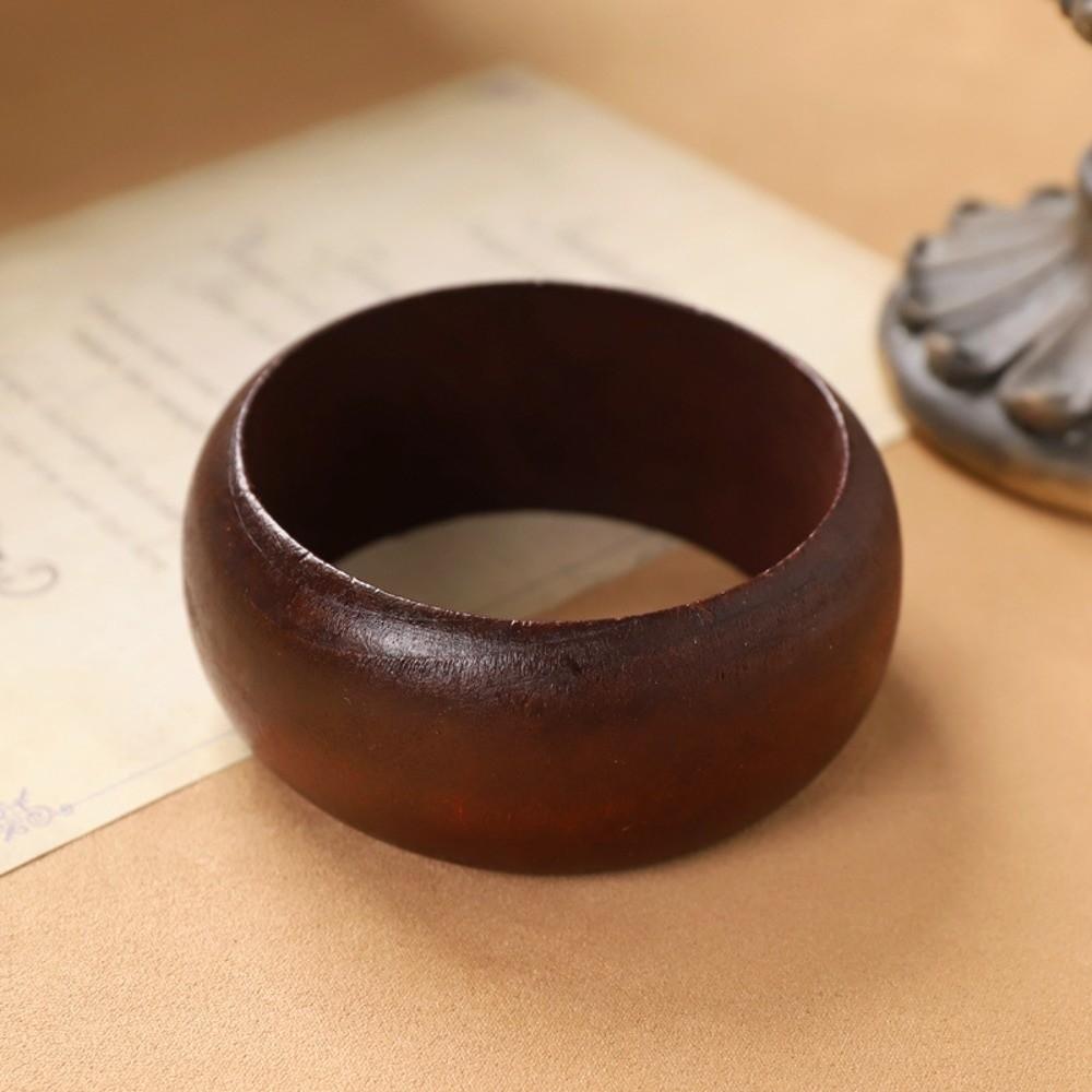 Round Wooden Bangles Ethnic Style Women Bangles Vintage Square Bracelets  Gifts