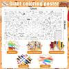 Thanksgiving Giant Coloring Poster Tablecloth 72 x 35.5 Inch Giant Drawing Paper Crafts for kids Turkey Themed Coloring Poster Thanksgiving Paper