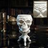 Halloween Party Dekoration Mini Gotischer Totenkopf Pflanztopf, 3D Gedruckter Gruseliger Blumentopf, Blumentopf Sukkulenten Pflanzen Behälter, Schreibtisch für Behälter