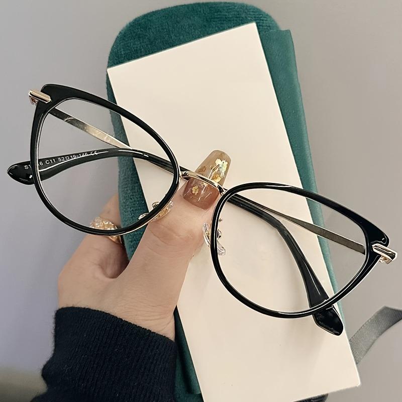 3PCS Korean retro blue light glasses cat eye popular flat light mirror trendy personalized fashion frame