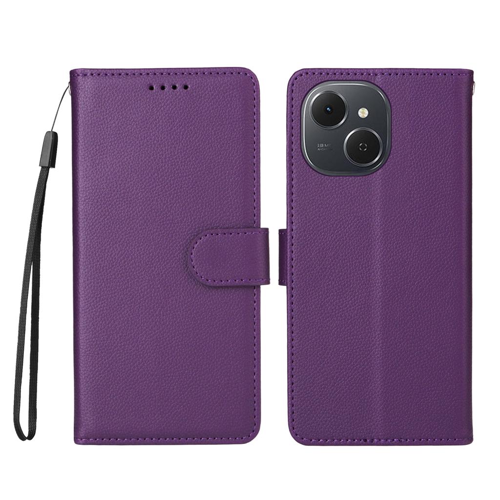 For TECNO Spark 40C Case RFID Blocking 3 Card Slots PU Leather Phone Cover with Wrist Strap