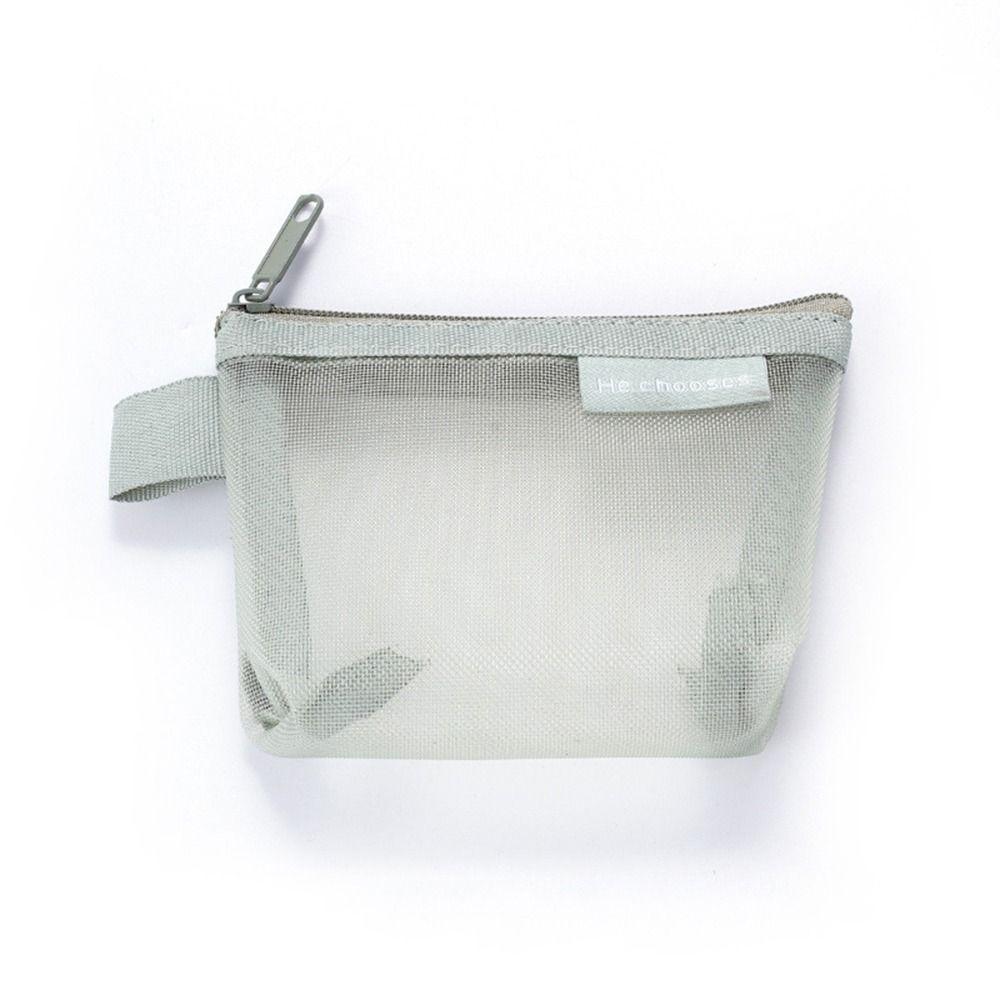Small Item Bag Clear Mesh Bag Lipstick Cosmetic Bag Fresh Color Card Bag Mini Coin Purse  Gift