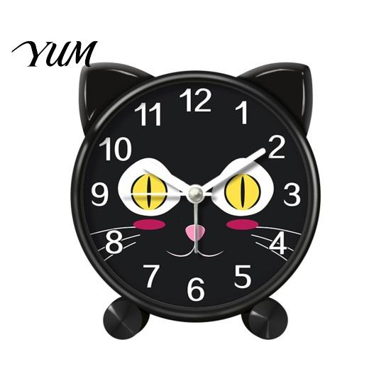Kids Room Clock Cartoon Animal Alarm for Students, Non-Ticking Quiet Movement Clock, Battery Operated Desk Home Bedroom Electronic