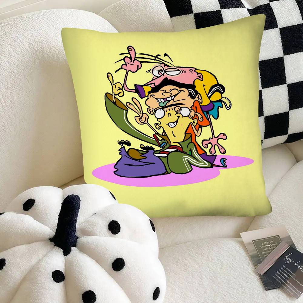 Cartoon Ed Edd N Eddy Pillow Case Fashion Square Pillowcase Bedroom Sofa Room Ins Decoration Leisure