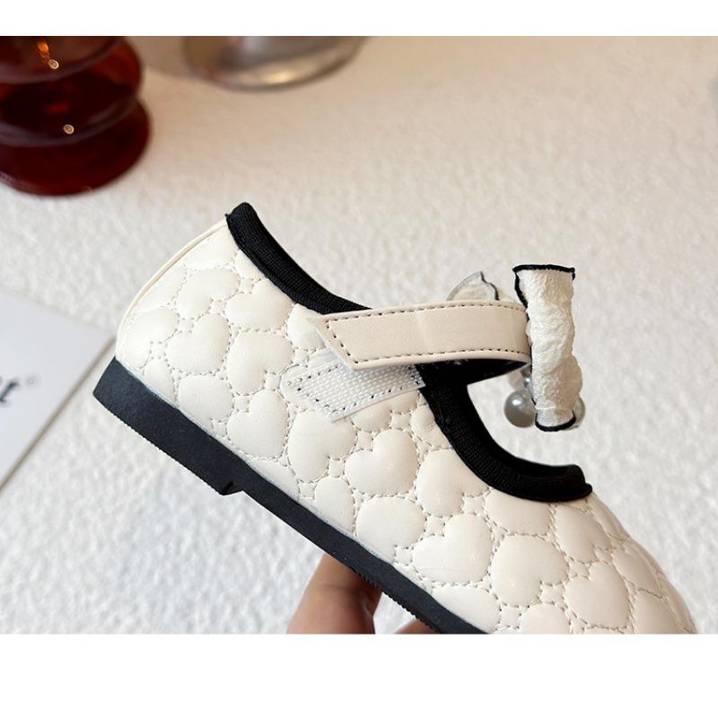 Girls Kids Bow Soft Sole Fashion Leather Shoes