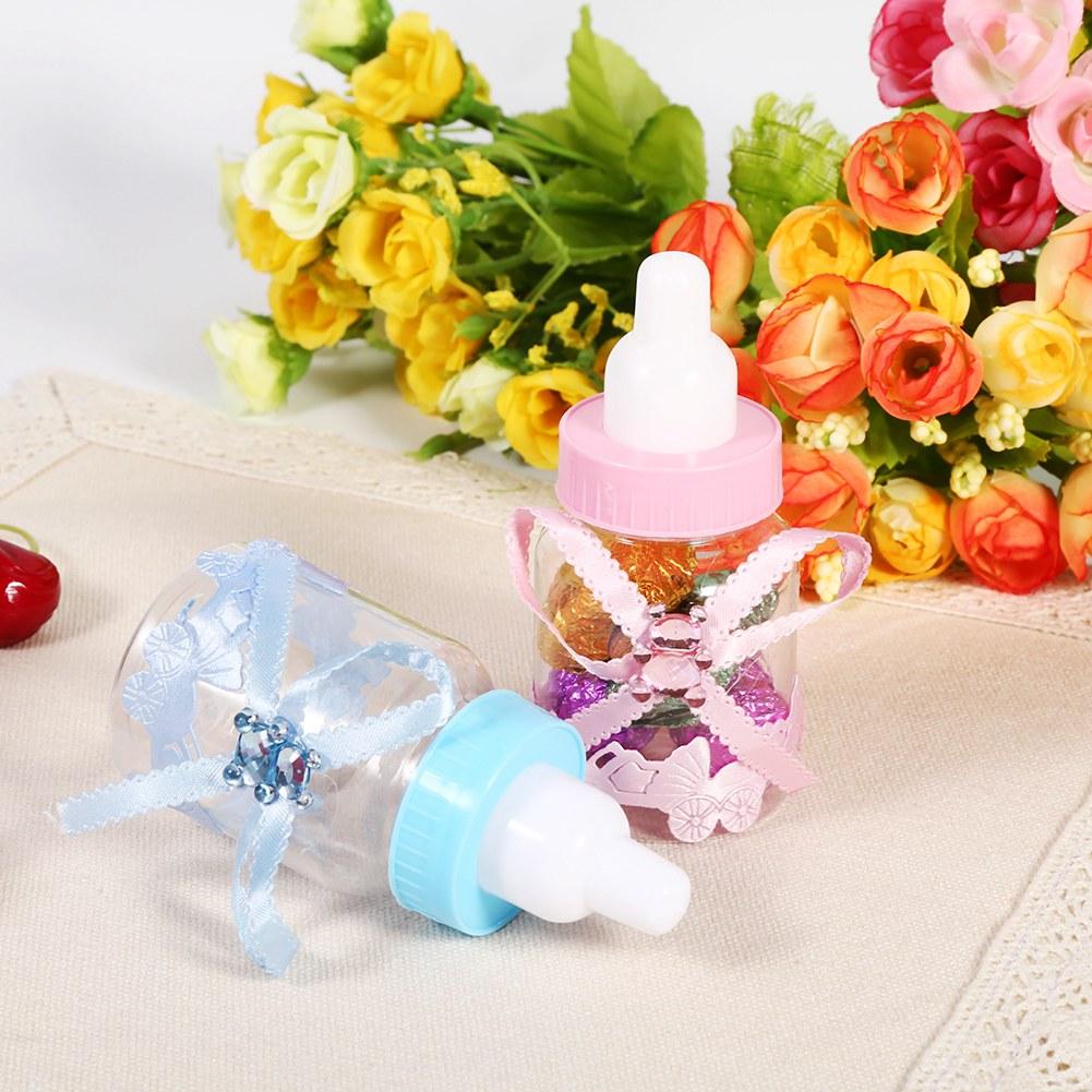 50 Stück   Schokoladenflaschen-Box Für Babyparty Gastgeschenke Geschenke Dekorationen (Rosa)