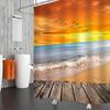 Garden Decor Shower Curtain Flower Sea Tulip Hyacinth Colorful Floral Nature Scenery Fabric Bathroom Curtain Polyester with Hook