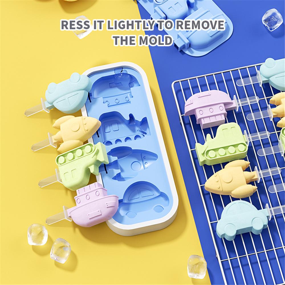 Healthy Many Ship Silicone Ice Cream Mold Easy Popsicle Mold Reusable Ice Cream Bar Pop Molds For DIY Making in Summer