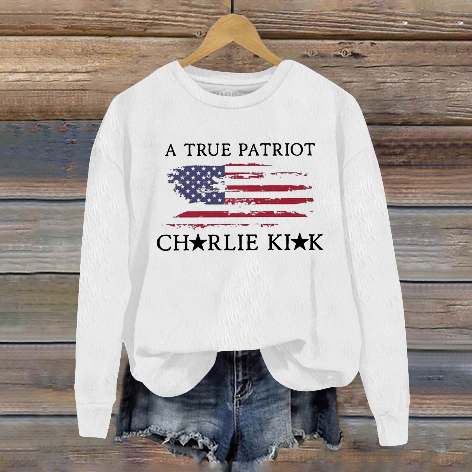 

Женский модный повседневный пуловер с длинным рукавом, принтом и круглым вырезом S белый