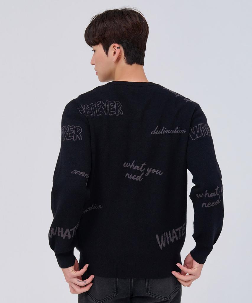 CHASECULT Men'S Lettering Sweater - Black