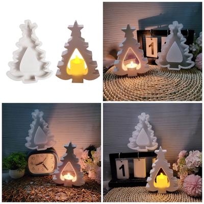 Multifunktionale Kerzenständerformen Weihnachtsbaumform Kerzenständerformen Silikon Teelichthalterform für Kerzenständer
