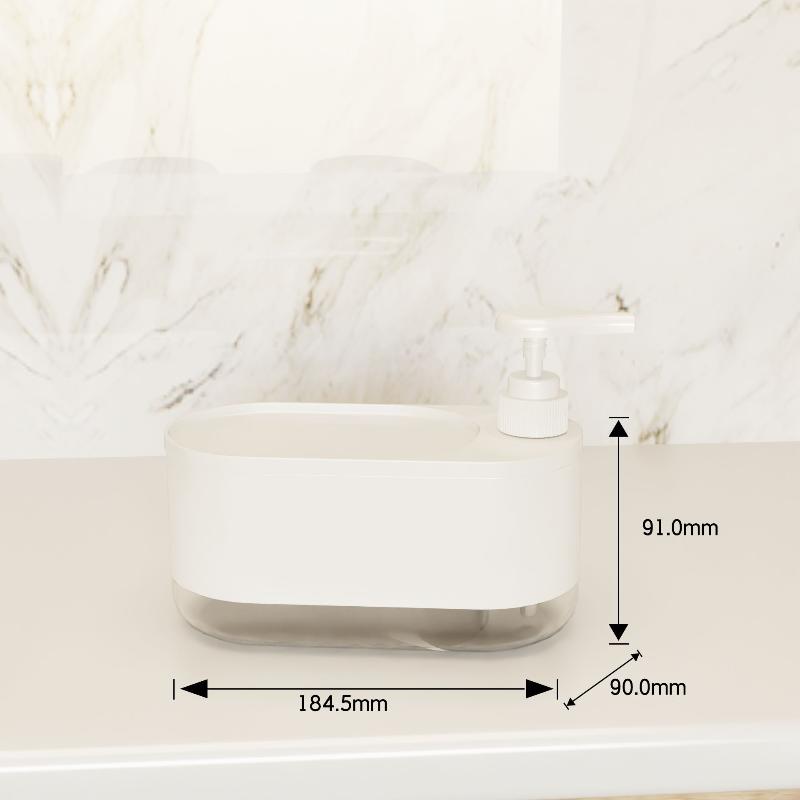 

Жидкое средство для мытья посуды Нажимной Ручной Нажим Мыльница Диспенсер для жидкого мыла и средства для мытья посуды для кухонной раковины Диспенсер для моющего средства белый