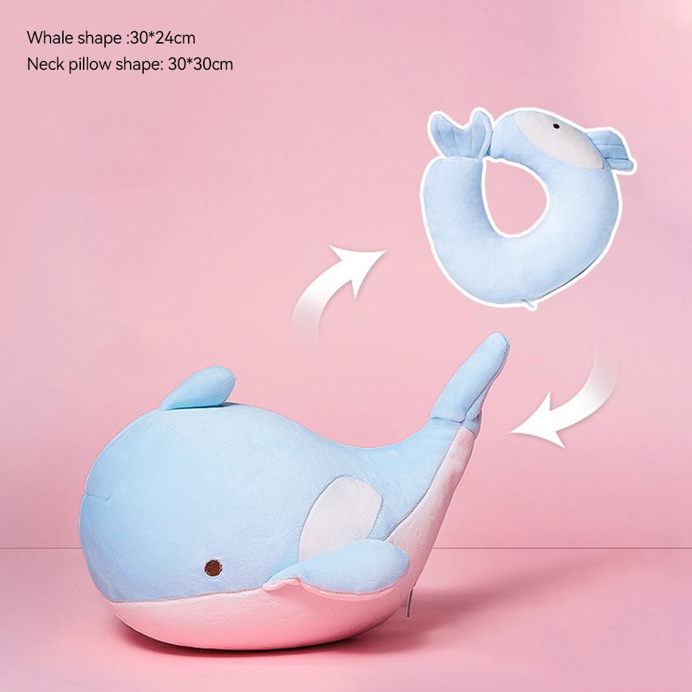 

2 в 1 деформируемые подушки для путешествий в форме U для взрослых/детей, пингвины, кошки, животные, дорожная подушка, плюшевая игрушка, подушка для шеи 3