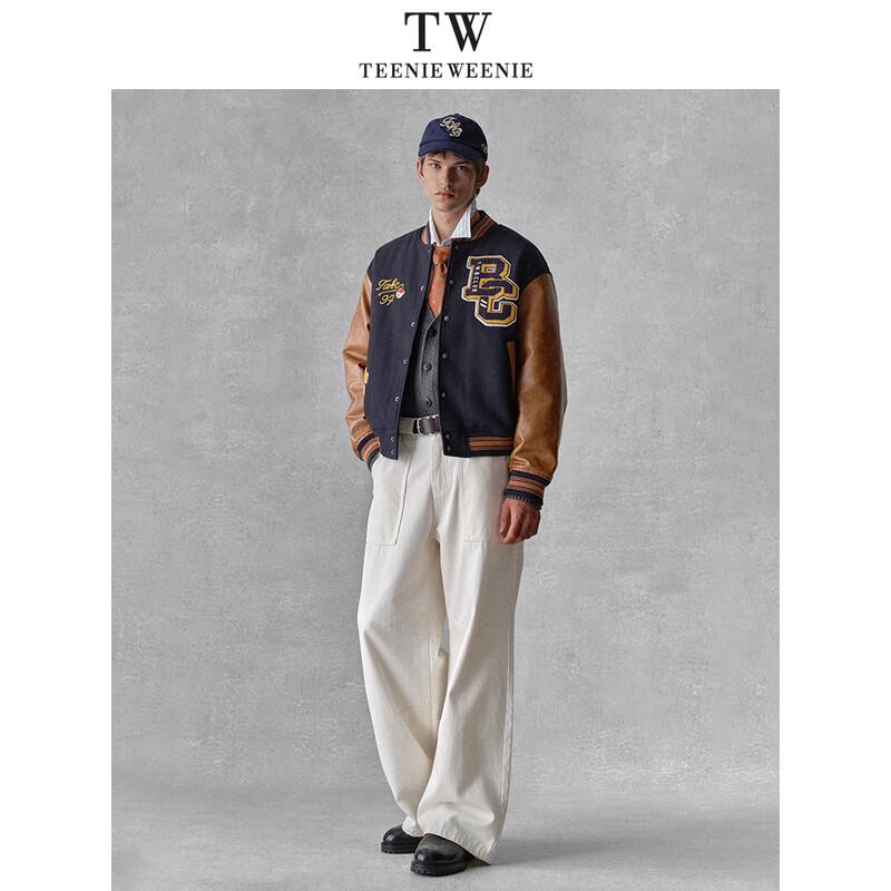 Teenie Weenie Men's Bear Head Wool Blend Varsity Jacket