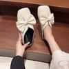 Shallow Flat-bottomed Slippers Women's Spring 2025 New French Evening Wind Fashion Versatile Flower Square Beanie Shoes