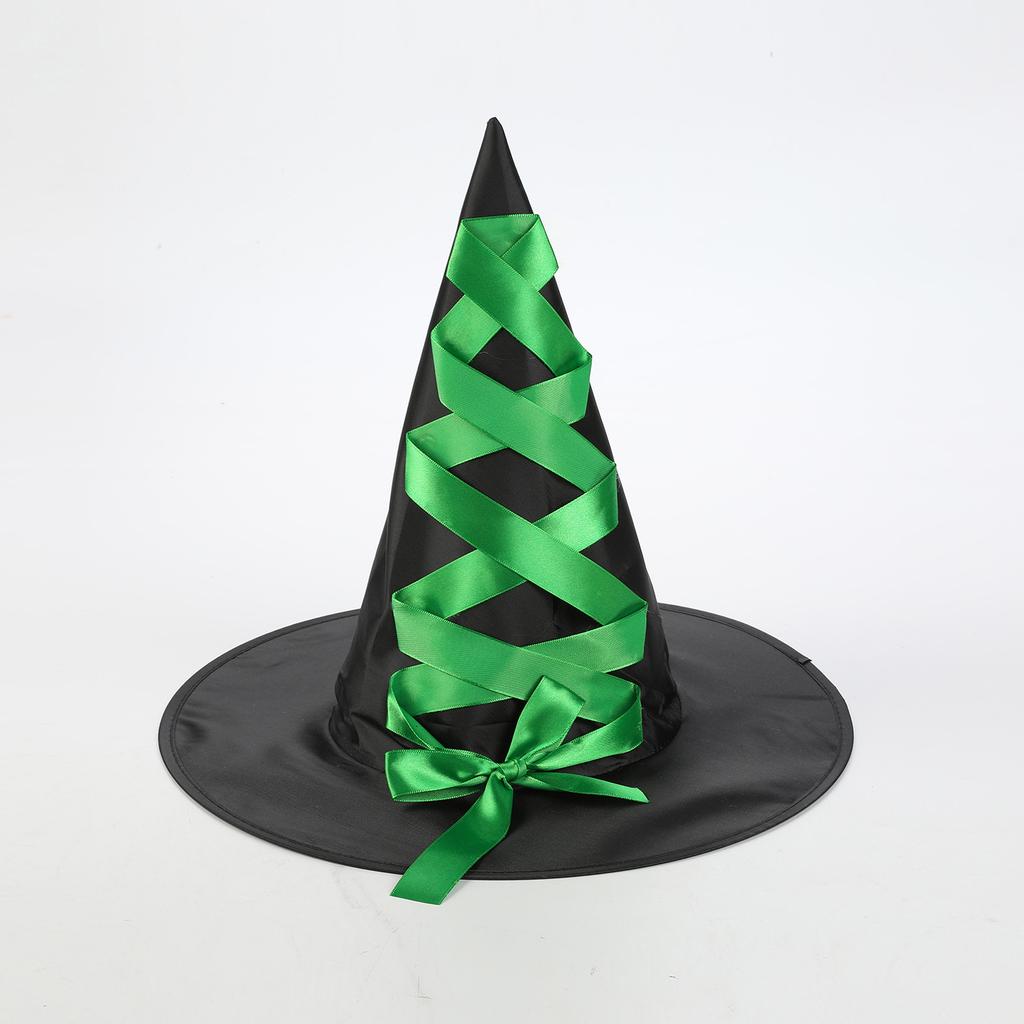 Halloween Black Witch Hat Oxford Fabric Witch Hat Party Gala Festive Pointed Witch Hat