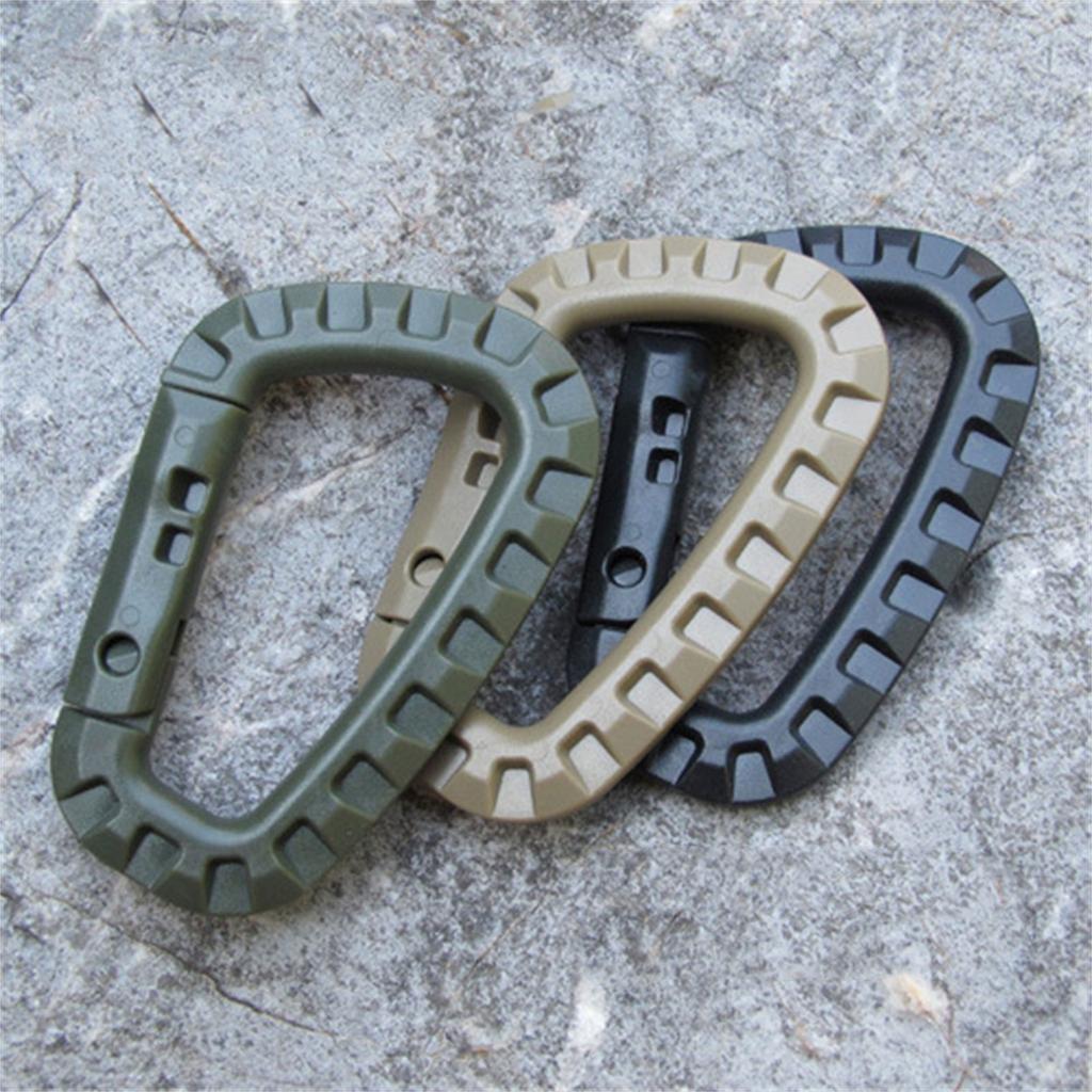 Tactically Carabiner Keychain D Rings Spring Snap Gear Clip Utility Hooks Backpack Hanging Buckle for Outdoor Travelling