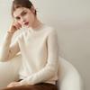 Women's Pure Cashmere Loose Fit Turtleneck Sweater with Rolled Hem