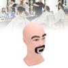 Mannequin Head with Beard Ergonomic Resin PVC Lifelike Beard Trimming Training Head for Practice Cutting O Shaped Beard