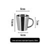 Taza Termo Aislada de Doble Pared de Acero Inoxidable 304 con Asa - Dorada