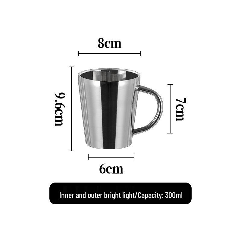 Taza Termo Aislada de Doble Pared de Acero Inoxidable 304 con Asa - Dorada