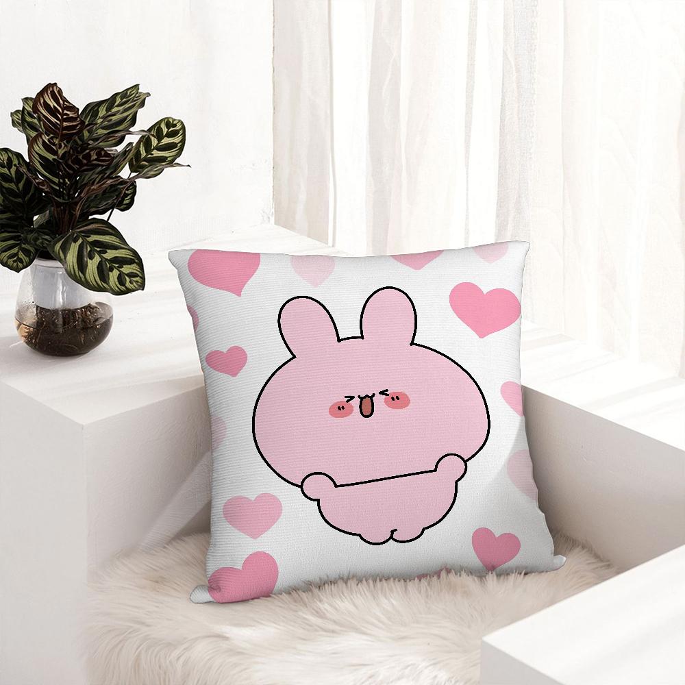 Asamimichaan Asleep Cute Asamimi Pillow Case Plush Fabric Soft Pillowcase Double Sided Print Cushion Cover Throw Pillow Cover