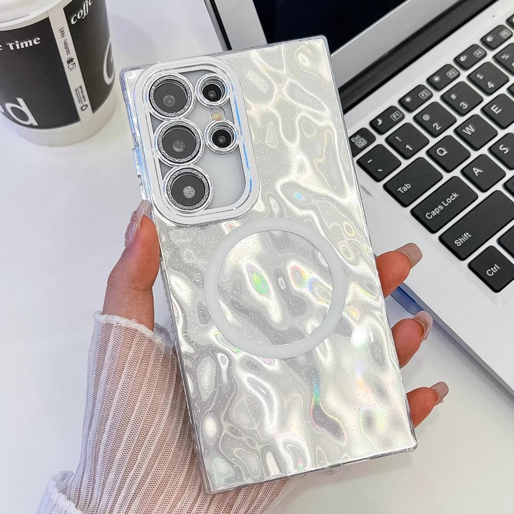 IMD collection laser tinfoil pattern suitable for Samsung S25Ultra mobile phone case s24FE wrinkle pattern A16 lens film