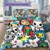 Tokidoki Pattern Bedding,Quilt Set Quilt Cover Pillowcase Home Birthday Gift (1*duvet Cover+2*pillowcase,without core)XSJT0917024