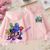 Rainbow Friends Kreslený Sportovní Plný Design Přívěsků Dětská Podzimní a Zimní Větruodolná Vysoce Kvalitní Dlouhý Rukáv Mikina na Zip