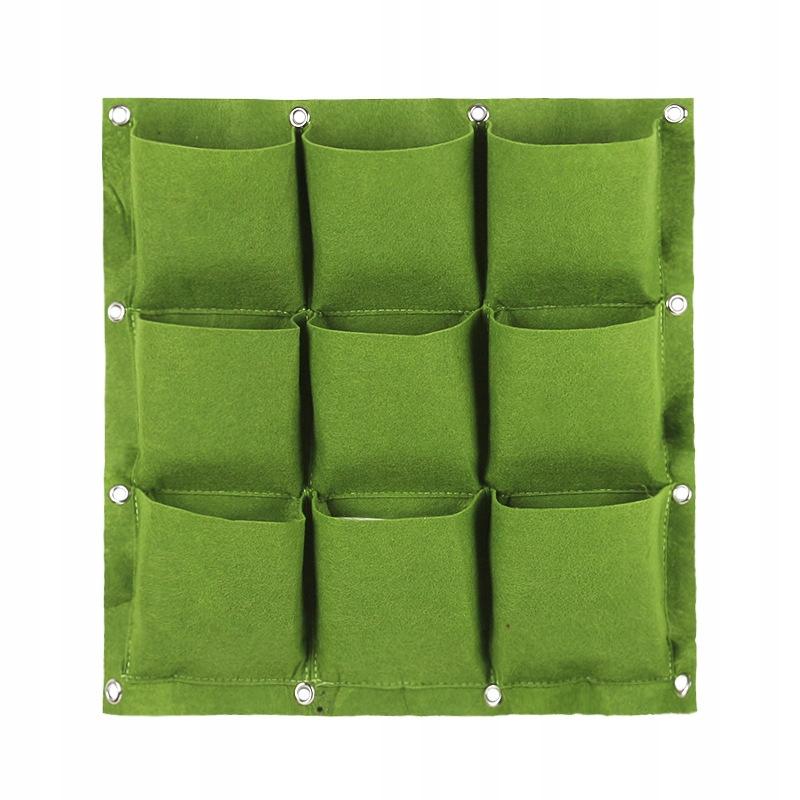 Maceta de Fieltro Colgante Verduras Hierbas Frescas Fresas Jardín en Cascada Hierbas 9 Compartimentos