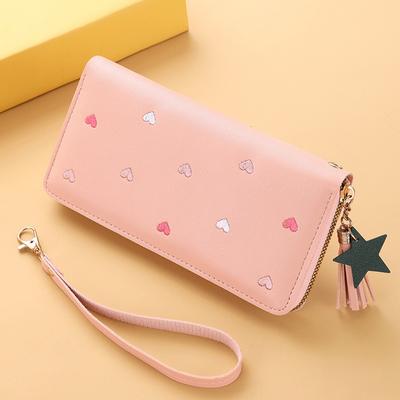 Korean Large Capacity Wallet Long Tassel Clutch Bag Ins Women's Long Wallet  Students