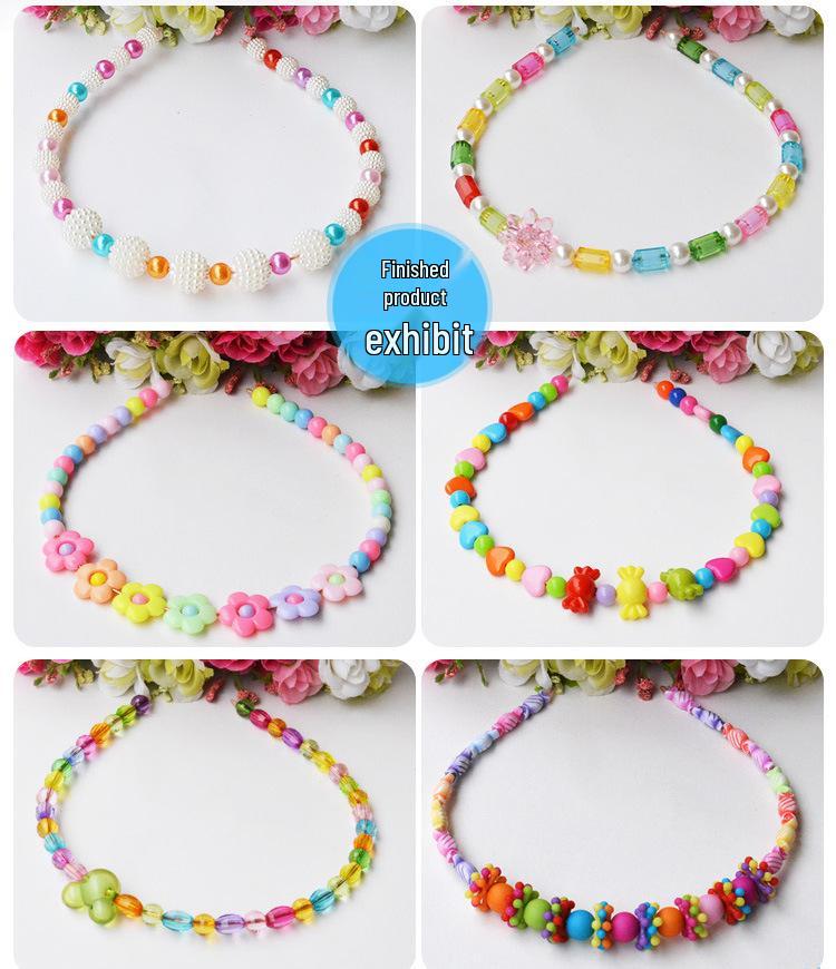 Acrylic Educational DIY Bracelet & Necklace Beading Kit for Girls