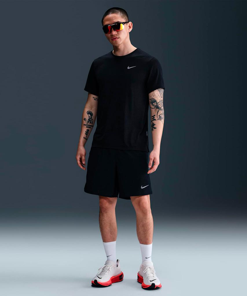 Nike Miler Breed Dry-Fit Short Sleeve Running Top M - Black / Hj4182-010