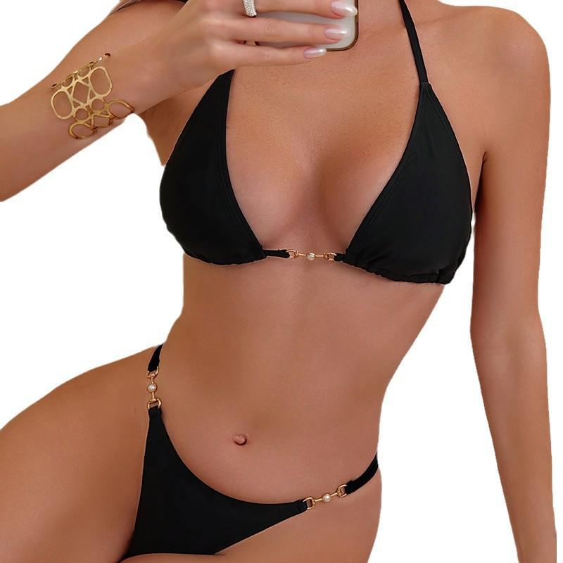 2025 Šněrovací Sexy Evropské a Americké Dvoudílné Bikiny Plavky