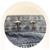 Detachable Fashion Shaped Jean Button Clasps Waist Extender Pin Jean Button, No Sewing Required, Fit Instant Jean Button