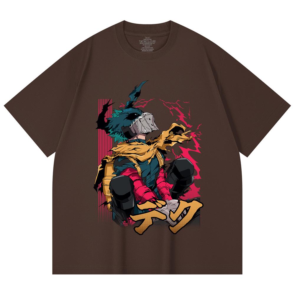 230 Gsm 100% Cotton My Hero Academia V16 Deku Print Unisex Heavy Cotton T Shirt