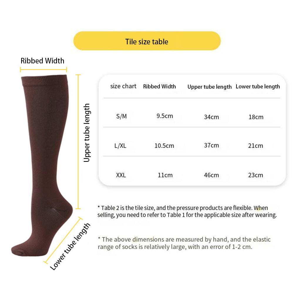 1 Pair Knee High Nurse Socks Energizing Comfort Women Men Sports Socks Casual