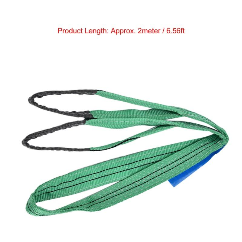 Lifting Slings Straps Heavy Duty 2T Load Capacity High Strength Polyester Colorful Flat Webbing(2meter(6.56ft) )