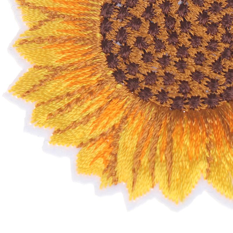 5 bucăți floarea soarelui cusut/calcat petice brodat pentru haine artizanale