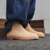 England Style Men's Casual Chelsea Boots Slip-on Cow Suede Leather Shoes Cowboy Autumn Winter Boot Handsome Ankle Botas Hombre