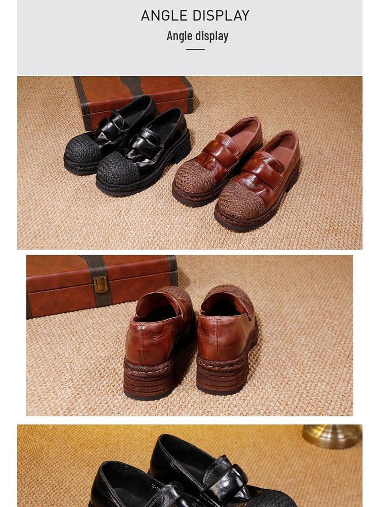 2025 Herbst Damen Leichte Luxus Pferdeleder Slipper - Bequem, Echtes Leder Slipper