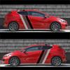 Tricolor Lines Customized Vinyl Decal Car Body Door Side Stickers Stripes Racing