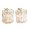 Durable Scratch Resistant Glass Butterfly Jar Easy Open Storage Container Suitable For Storing Clip Tape And More
